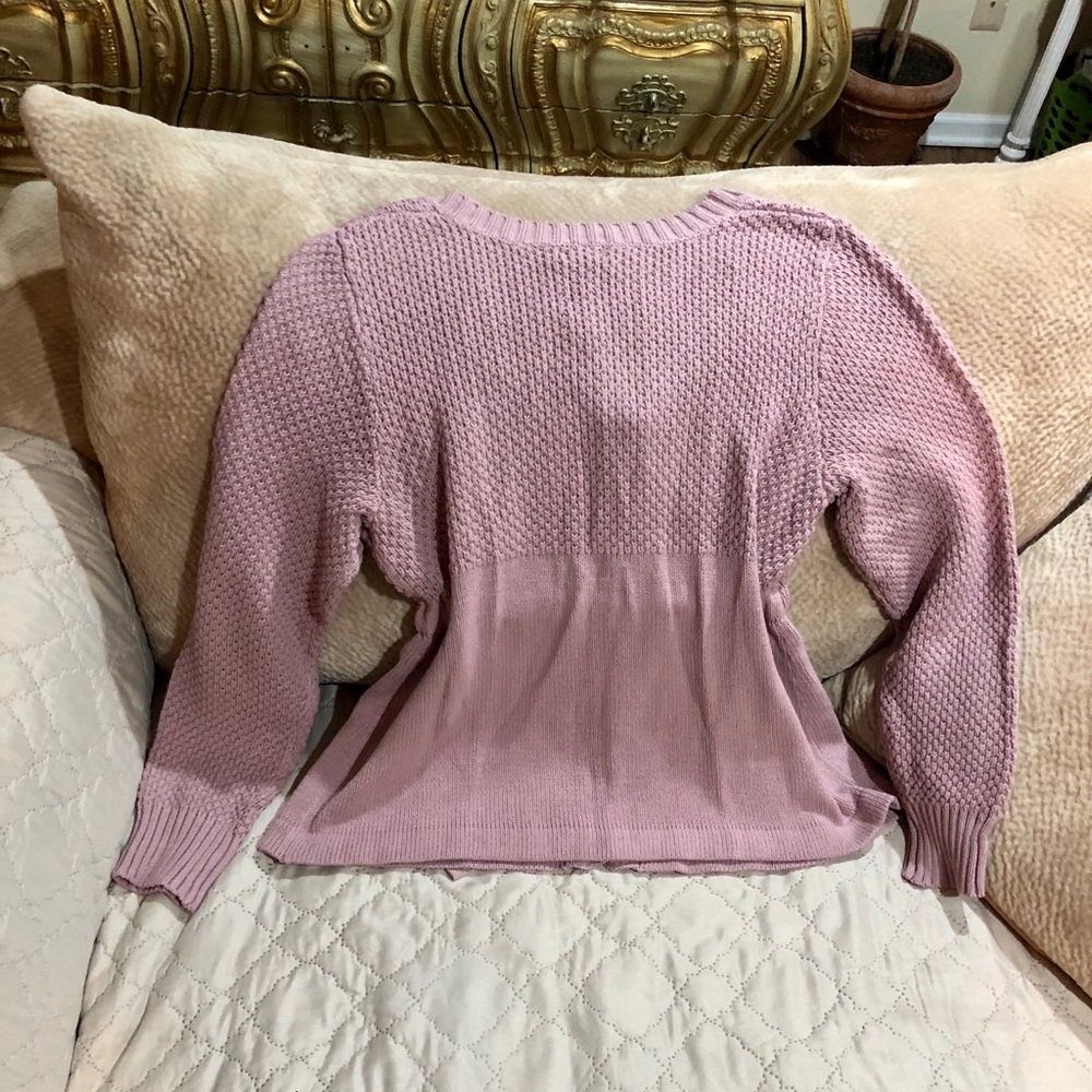 ELLE New w/tag Mauve Cardigan Sweater XL - Picture 3 of 3